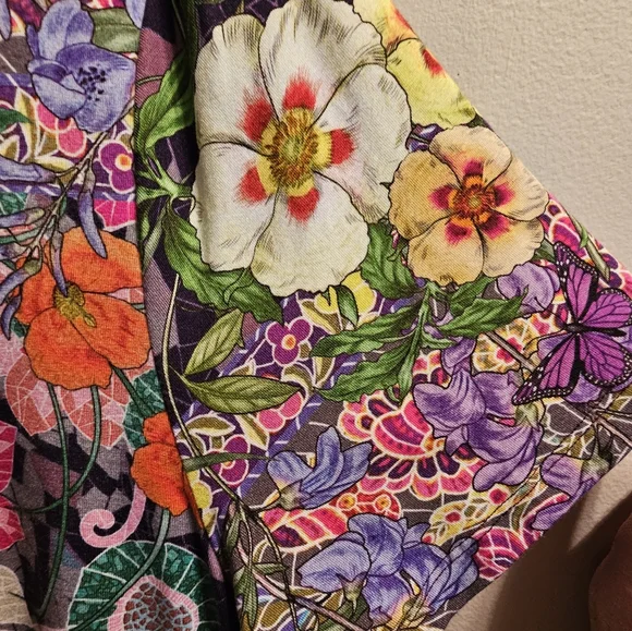 Johnny Was Women's V-Neck Floral Top - Multicolor - Picture 5 of 5